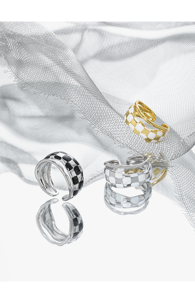 Fashion Geometric Sterling Silver Irregular Plating Open Ring 1 Piece