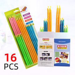 Korean-style Food Bag Sealer, 16-Piece Rod-Type Sealing Clip, Tea & Milk Powder Preservation Seal Stick