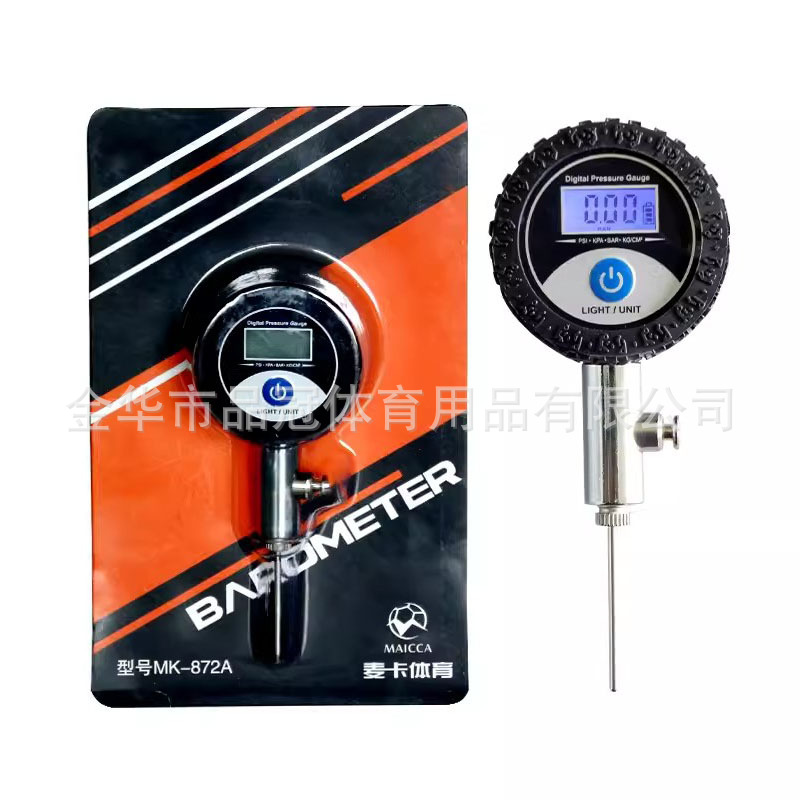Pointing football basketball volleyball referee pressure gauge ball barometer professional metal gas pressure gauge