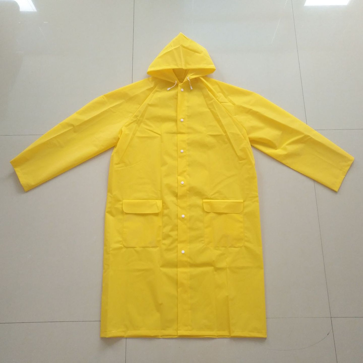 源头工厂  黄色PVC长款雨衣    可定制  可混色批发