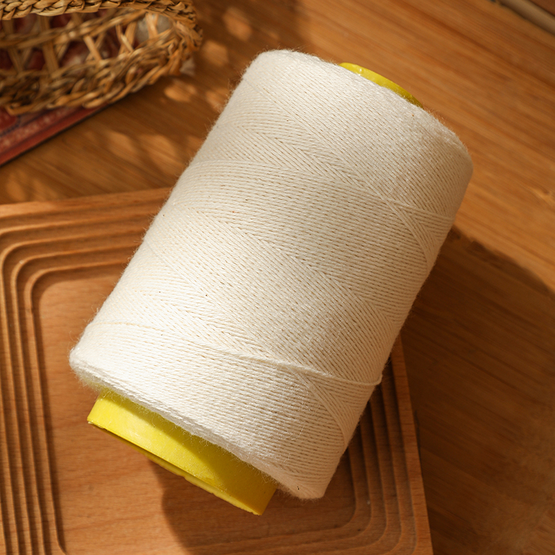 Kit de hilo de edredón de costura hecha a mano 3 hebras de hilo de edredón de costura gruesa, hilo de algodón blanco, hilo de algodón grueso antiguo