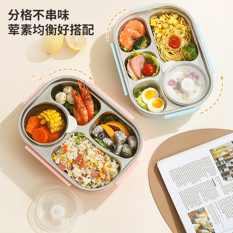 316 ステンレス鋼断熱ランチボックス学生ランチボックス食品グレード子供用コンパートメントランチボックス電子レンジカスタマイズ可能|undefined