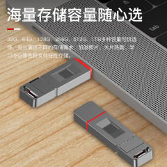 ThinkPlus联想32GB适用指纹加密U盘USB3.2&Type-C FU100双接口u盘