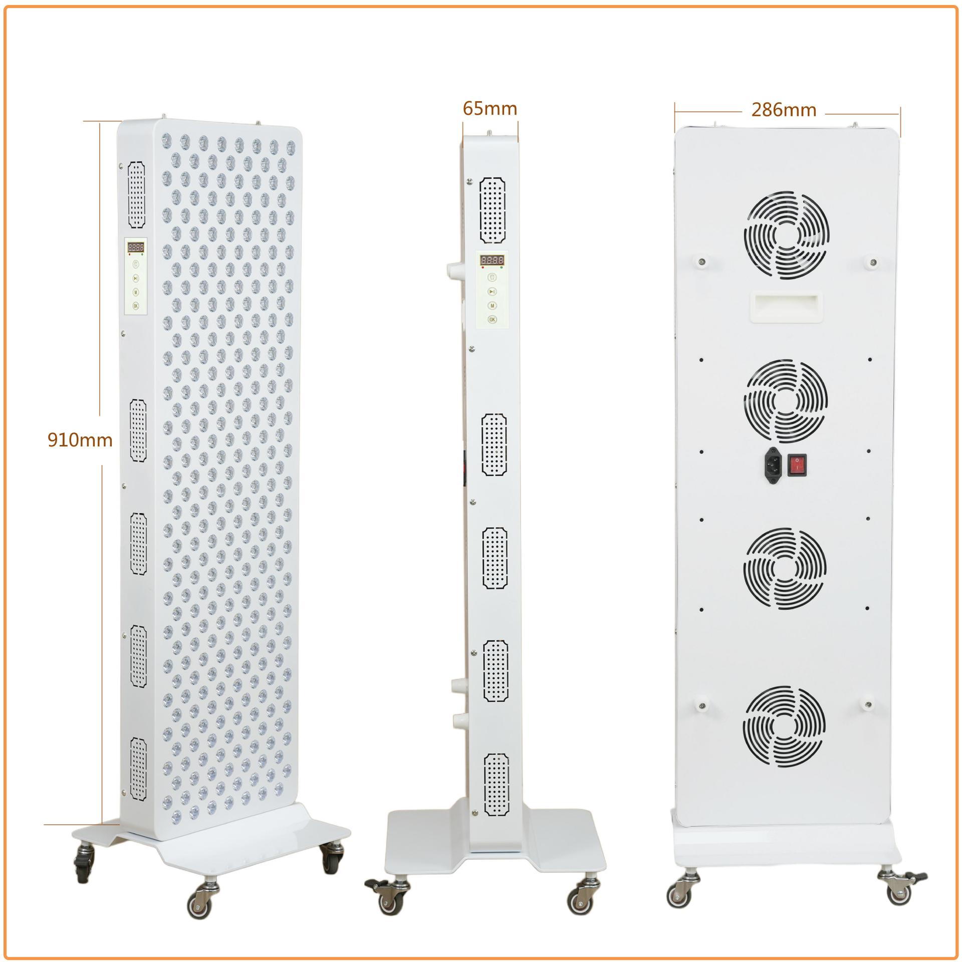 Lámpara de terapia infrarroja de 1500W, panel de terapia de luz roja LED, terapia de luz roja de 660nm y 850nm, lámpara de tratamiento con luz roja.