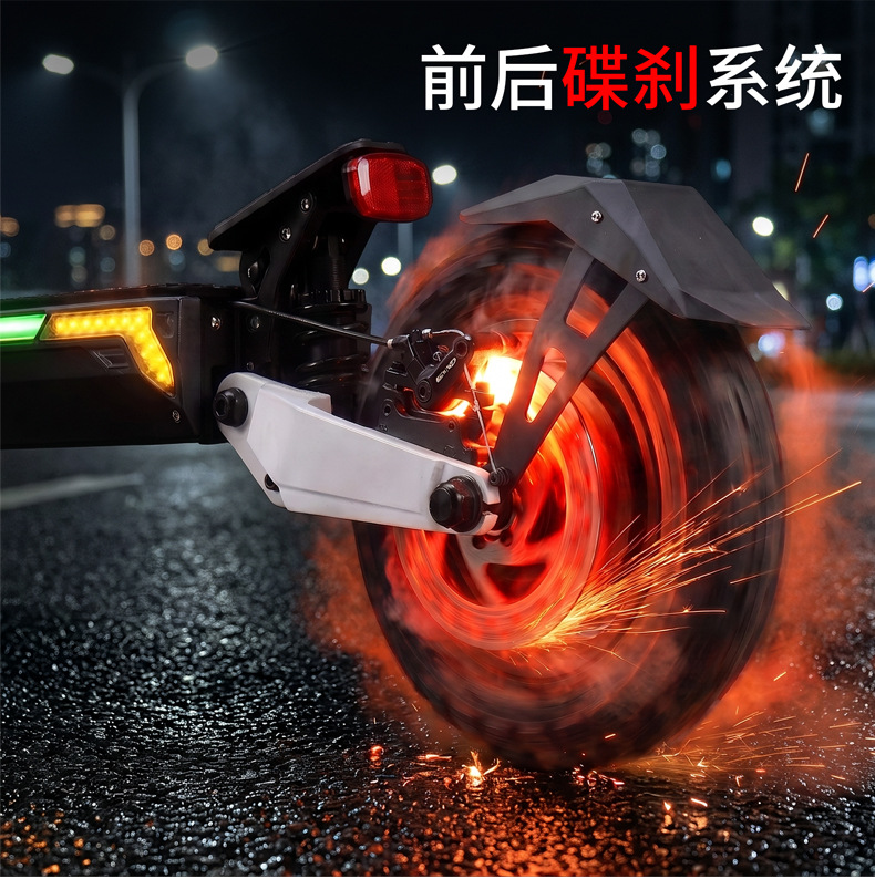 Cross-border exclusive all-terrain off-road dual-drive electric scooter for adults, foldable electric scooter for off-road use