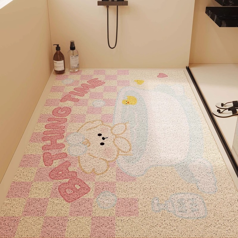 アニメ浴室マットは透かし彫りの糸輪滑り止めマットシャワー室の子供が風呂に入って水を落とすのを防ぐマットの現物を裁断することができる|undefined