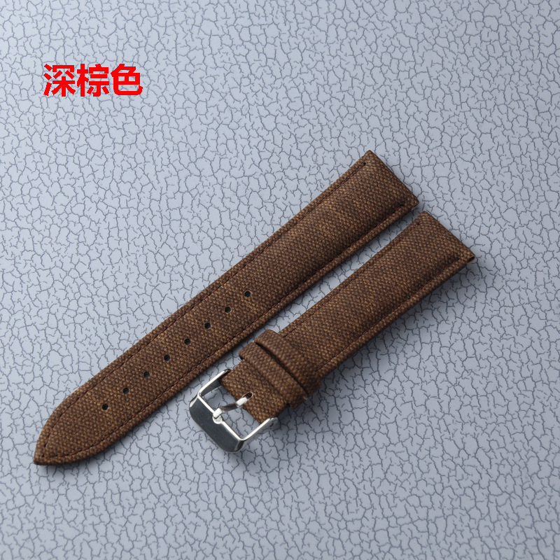 Nuevo estilo mezclilla correa de reloj unisex accesorios de reloj correa de lona de nylon de cuero suave 10-24mm