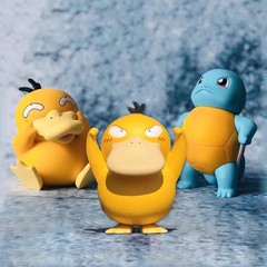 GK グッズ バトルアヒル カーセンターコンソール装飾品 かわいい漫画車 小さな黄色いアヒル ゼニガメ 車内装飾品