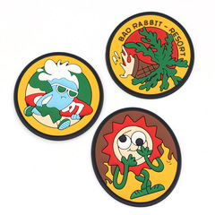 Creative cartoon PVC hot stamping label rubber stamp Clothing and bag soft rubber labels 3D stereoscopic stamp patterns