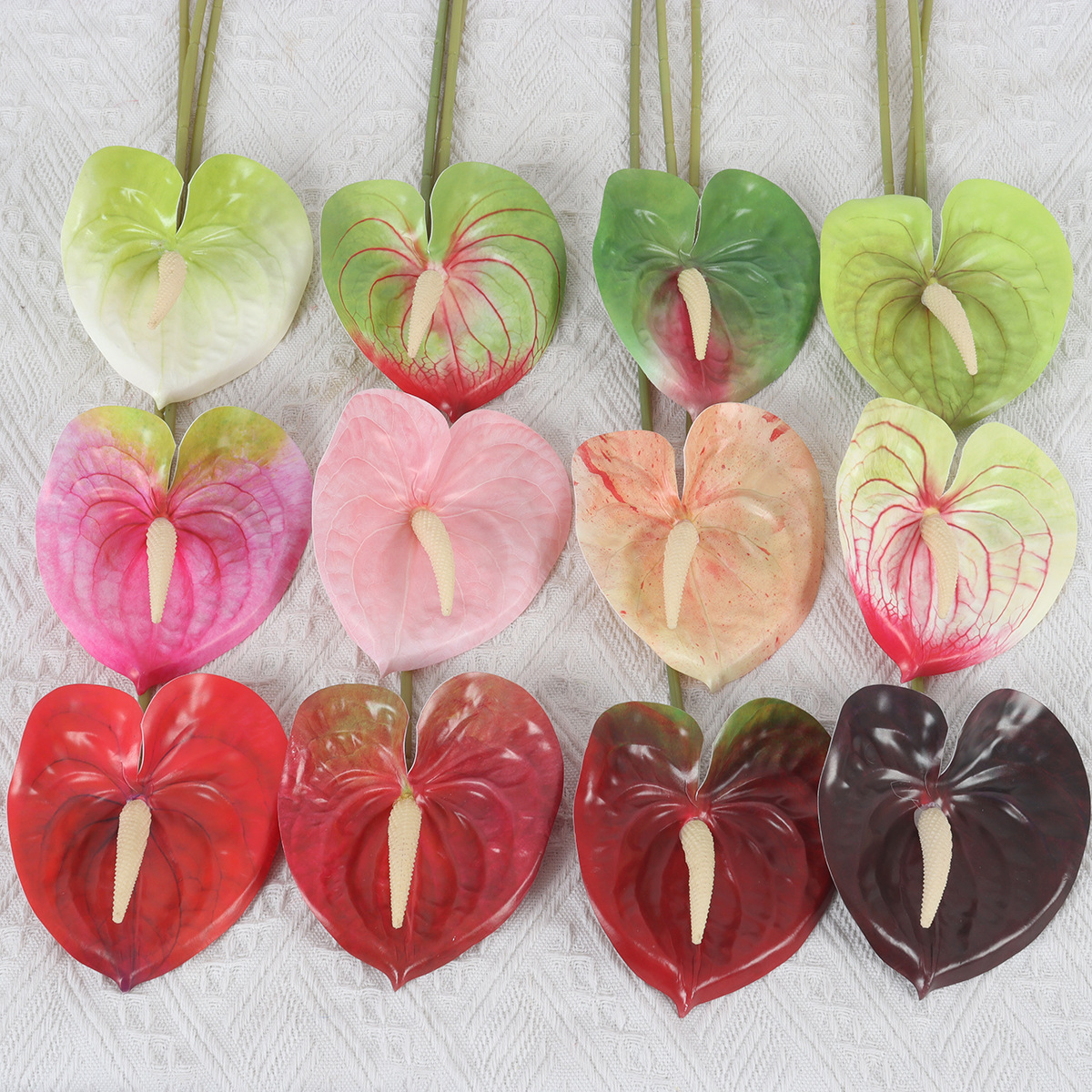 3D Printed Anthurium Flowers, Artificial Flower Arrangements For Home, Wedding Hall, Banquet Decoration, Photography_voghion.com