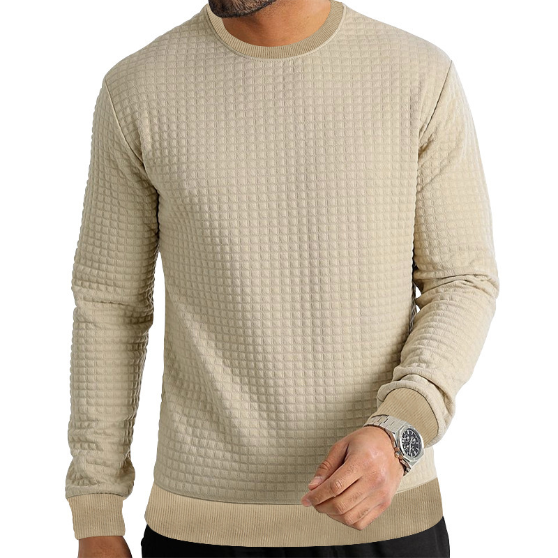 boy Cross-Border Autumn Winter Long Sleeve T-Shirt European American Solid Color Round Neck Knitted Slim Fit Small Check_voghion.com