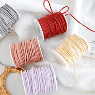 Velvet Leather Rope Environmentally Friendly 3mm DIY Handmade Jewelry Accessories Double-Sided Velvet Strip Floral Bouquet Tied Gift Gift Rope