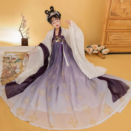 Hanfu female adult Chinese wind super fairy chest Ru skirt restoring the ancient costumeTang Dynasty Hanfu Fairy dress for women 