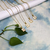 ins Spot behalf 18K Stainless steel letter A-Z Initial necklace/white shell letter Necklace Pendant