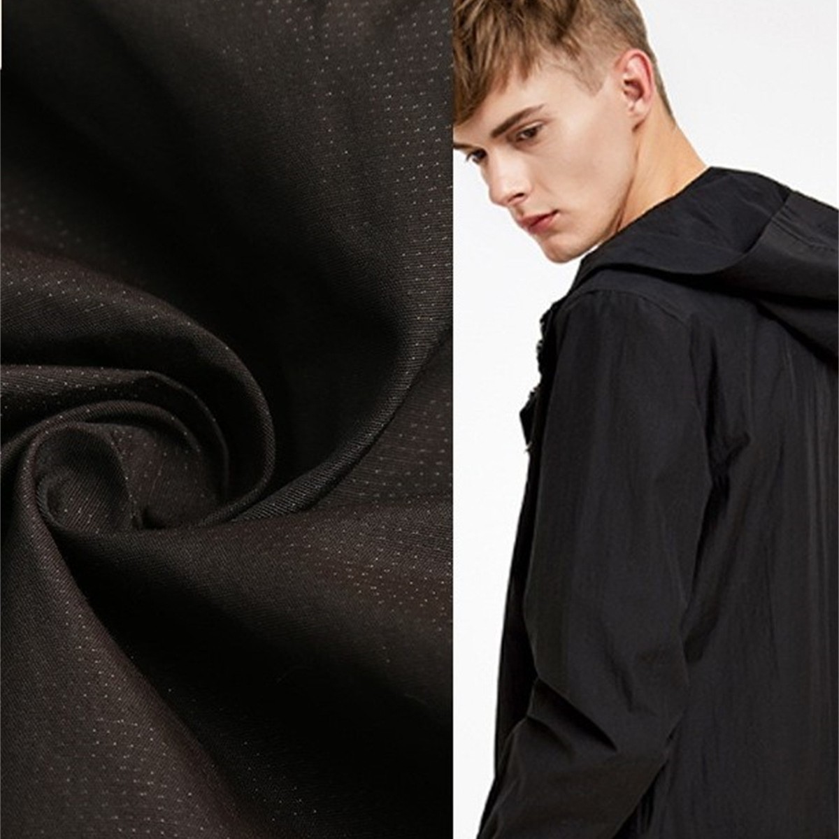 直销 锦棉金属丝面料防静电抗辐射记忆型态面料时装夹克棉服面料