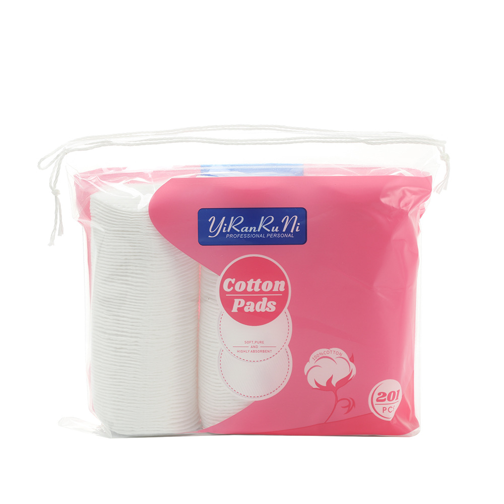 algodón húmedo desechable de doble efecto absorción de agua de algodón limpiador de maquillaje para la piel con bordes gruesos de bloqueo sin floc