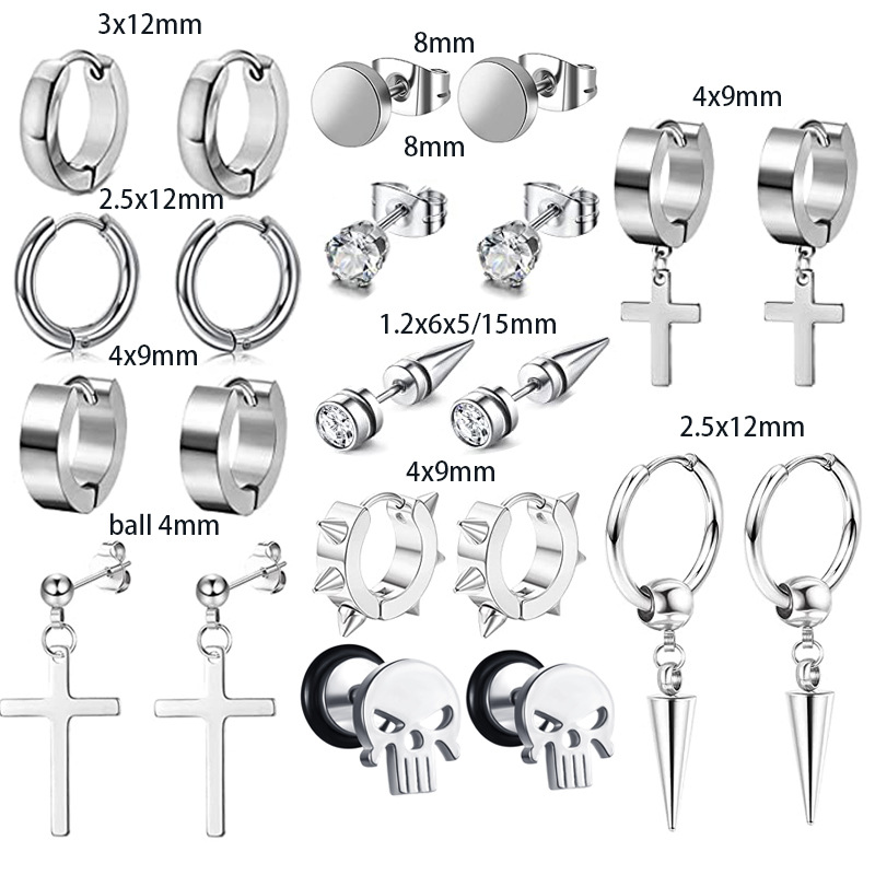 Pointed titanium steel lip stud product view