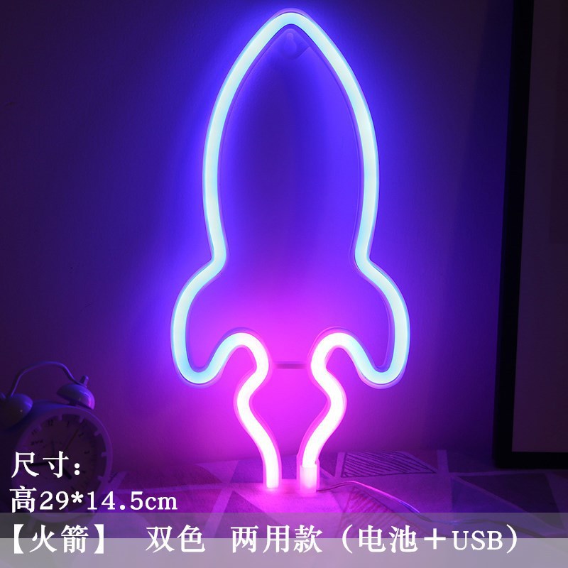 Lámpara de neón LED modelada luz nocturna dormitorio rojo en línea pared decoración lámpara de fiesta de cumpleaños atmósfera lámpara de color
