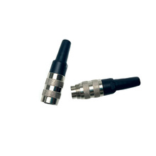 航空防水M16 5芯直插头 组装式公母屏蔽信号连接器  圆形传感器