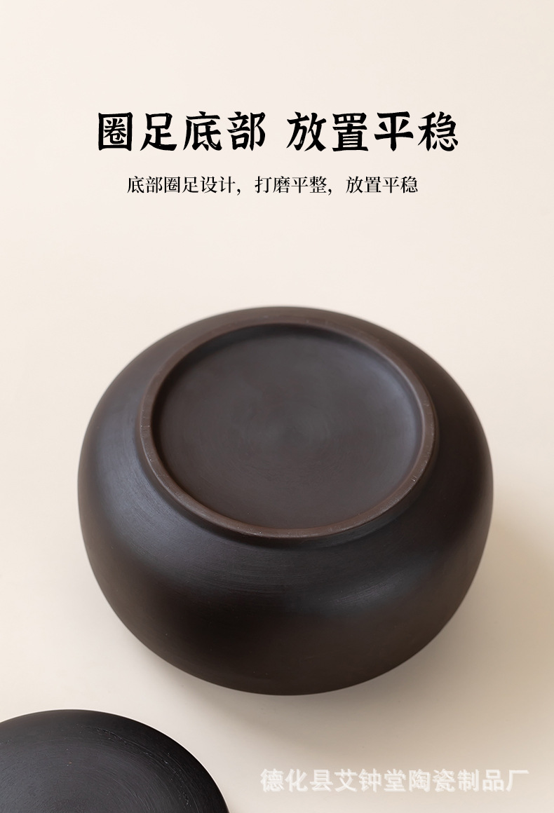 Ceramic Moxa Mud Paste Jar 501-800ml Chinese Style Heat Therapy Storage Container Microwave Safe in use