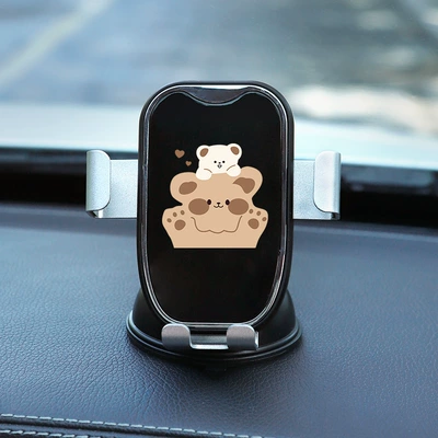 Car phone holder Dashboard Suction Cup Fixed Anti-Shake - say-hello-bear-black-gravity-stand-suction-cup-base-no-specifications