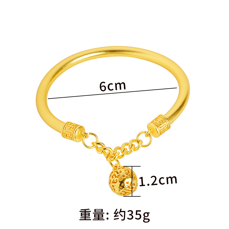 Antiguo Patrimonio Palacio Campana pulsera Hortensia Moda Nacional de las mujeres elegante pulsera chapada en oro estilo chino exquisito Pequeño Libro Rojo mismo estilo