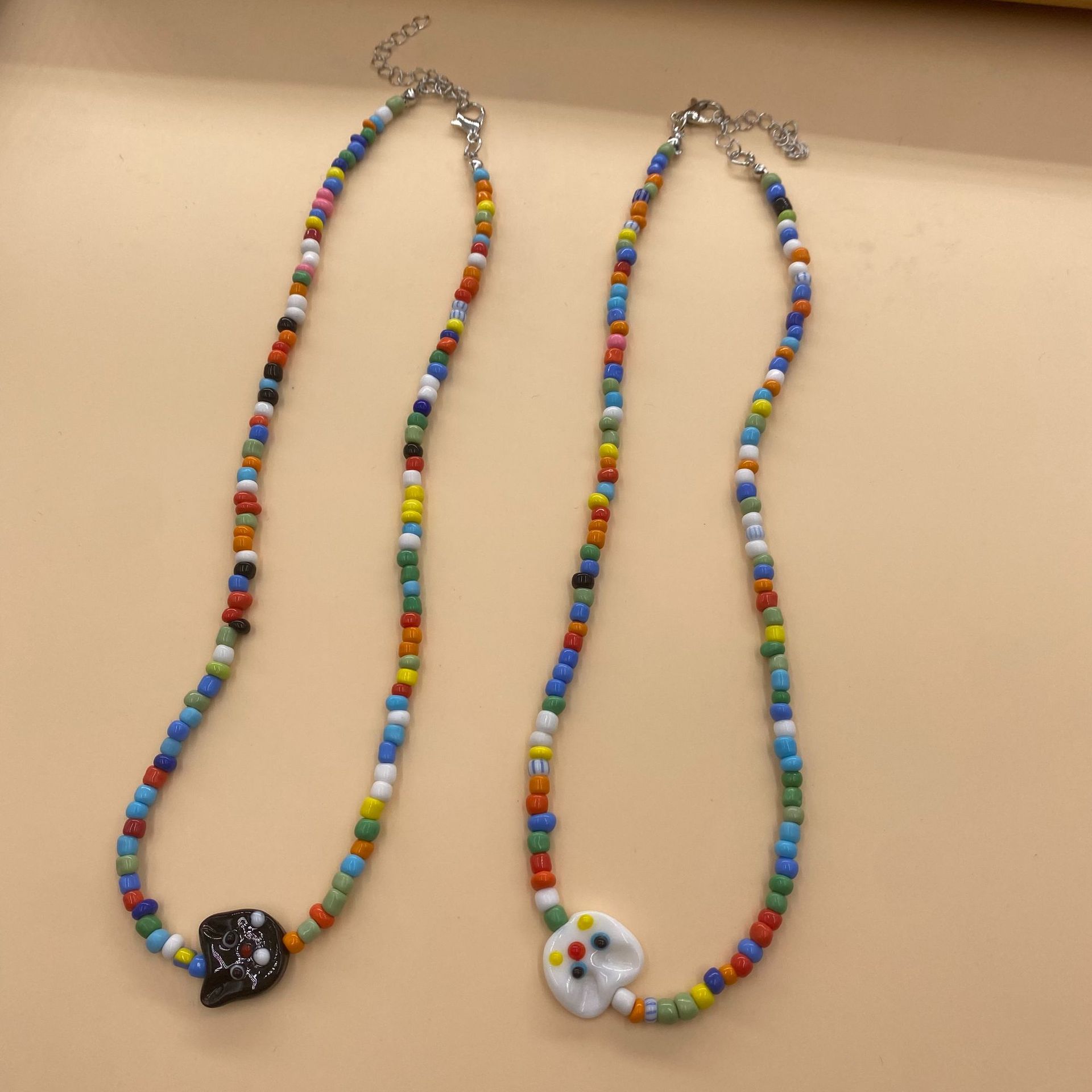 1 Piece Simple Style Cat Seed Bead Beaded Womenu0027S Necklace