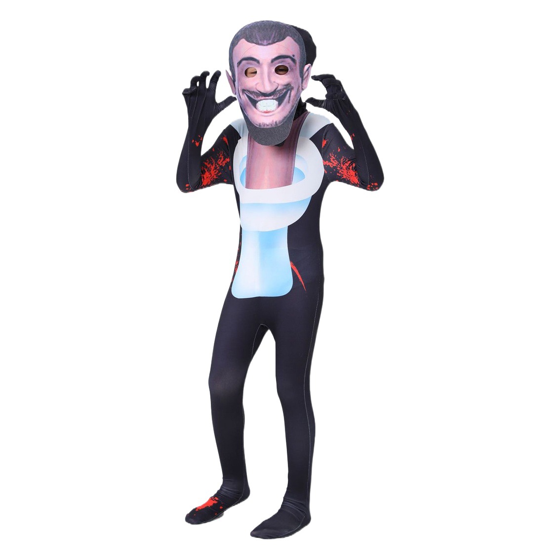 Disfraz de Halloween Skibidi5, mono de cosplay, traje de cosplay para niños, Vigilancia vs. Hombre Inodoro