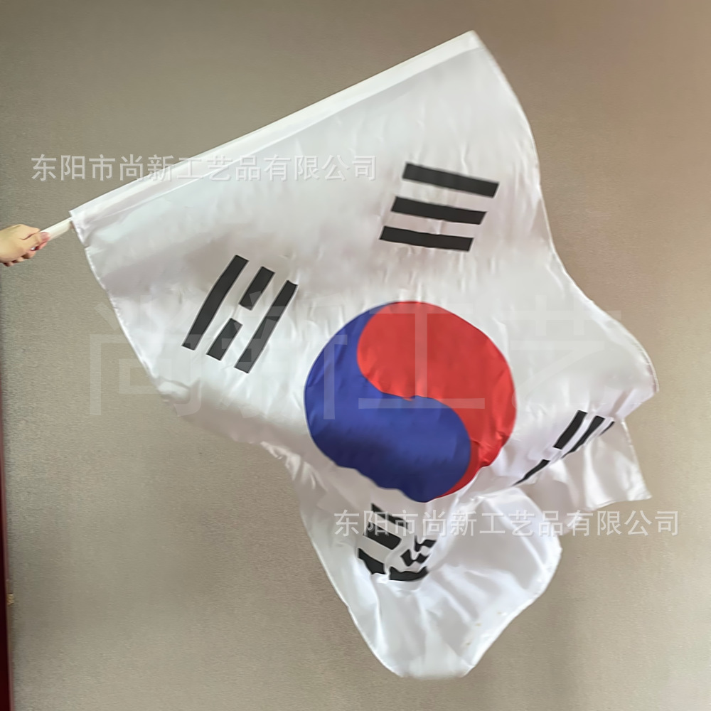 跨境现货90*150cm韩国大旗2022世界杯32强3*5ft韩国国旗手摇小旗详情15