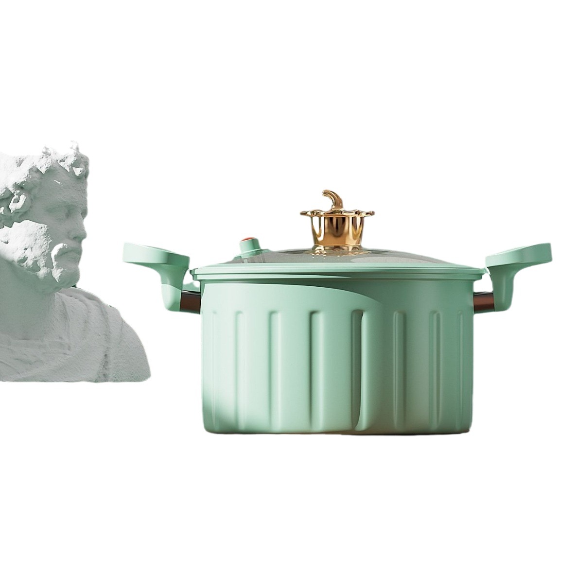 Olla de micropresión romana general, olla antiadherente de doble oreja de alto valor para el hogar, olla de cocción de gran capacidad, olla de piedra médica, olla de regalo