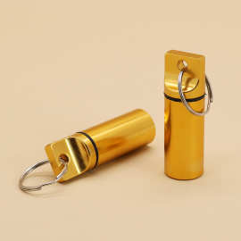 圆柱形金属分装筒铝合金金属罐户外旅行储存瓶铝合金收纳罐定制