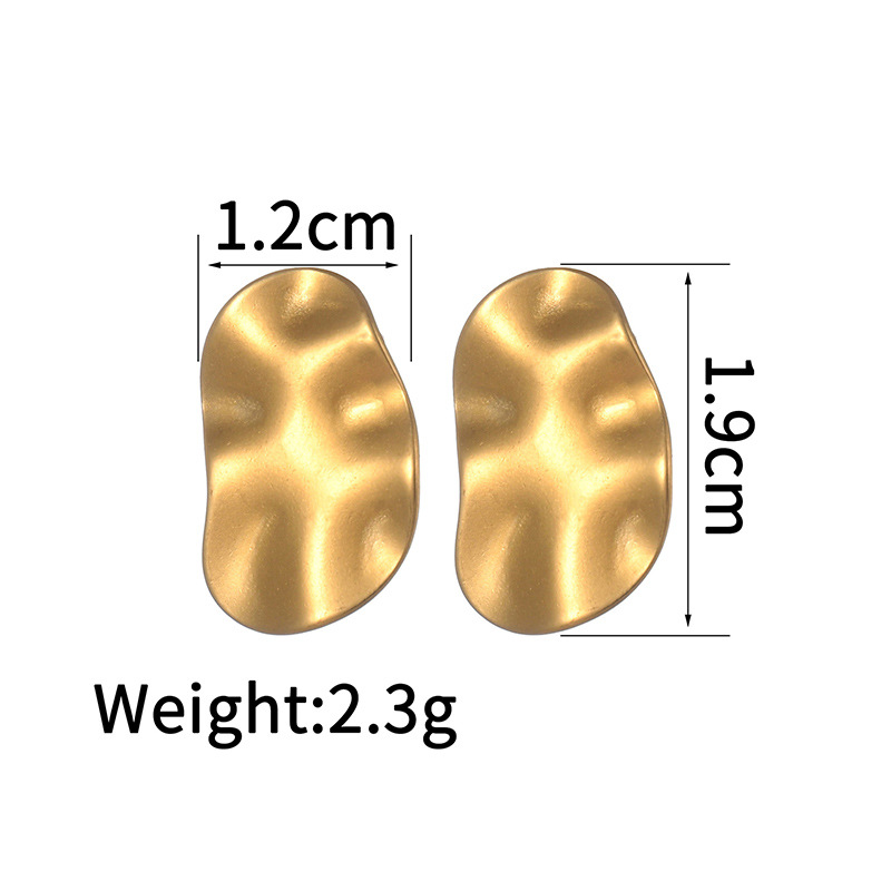 304 Stainless Steel Material 1 Pair Retro Heart Shape Irregular Plating 304 Stainless Steel Stainless Steel Earrings