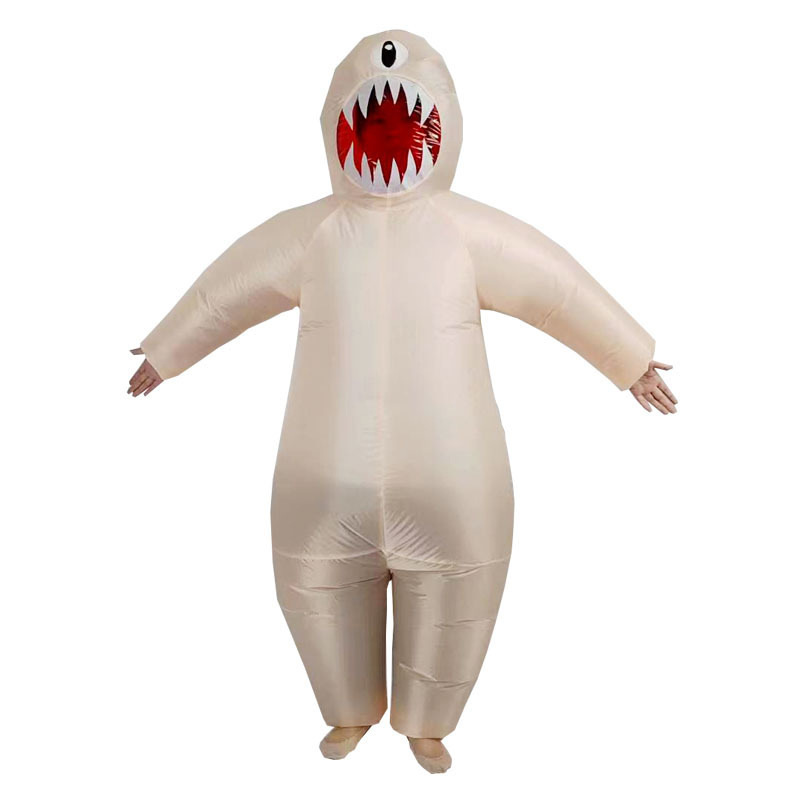 Amazon explosión impresa inflatable T-Rex disfraz Halloween multicolor T-Rex disfraz de fiesta disfraz de muñeca