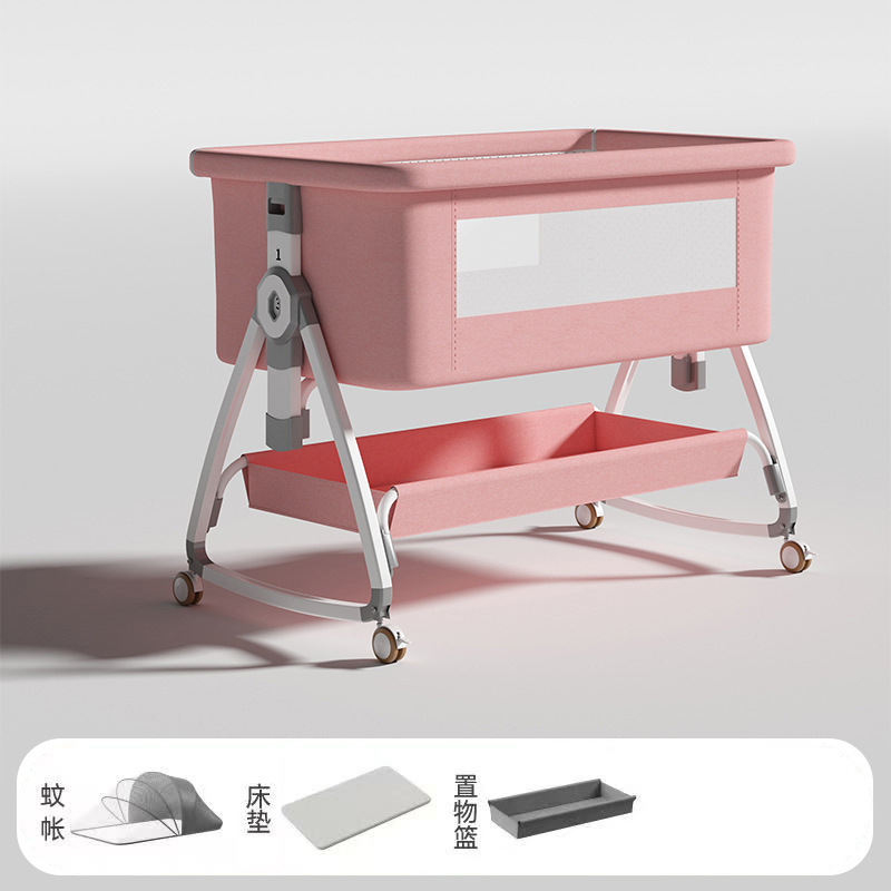 Cuna multifuncional mesa de pañales plegable móvil cama grande empalmada cama grande cama bb portátil al por mayor transfronteriza cuna