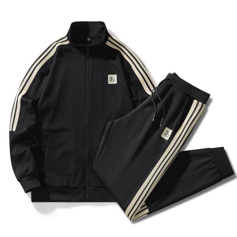 Trajes deportivos masculinos de otoño, suéter, pantalones, cardigan, dos piezas, con cremallera, trajes deportivos de estudiantes, tres