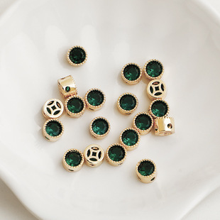 14K����ɫ�Gɫ�ʯ�A�θ��� �~�X����朴������ diy�Ʒ���