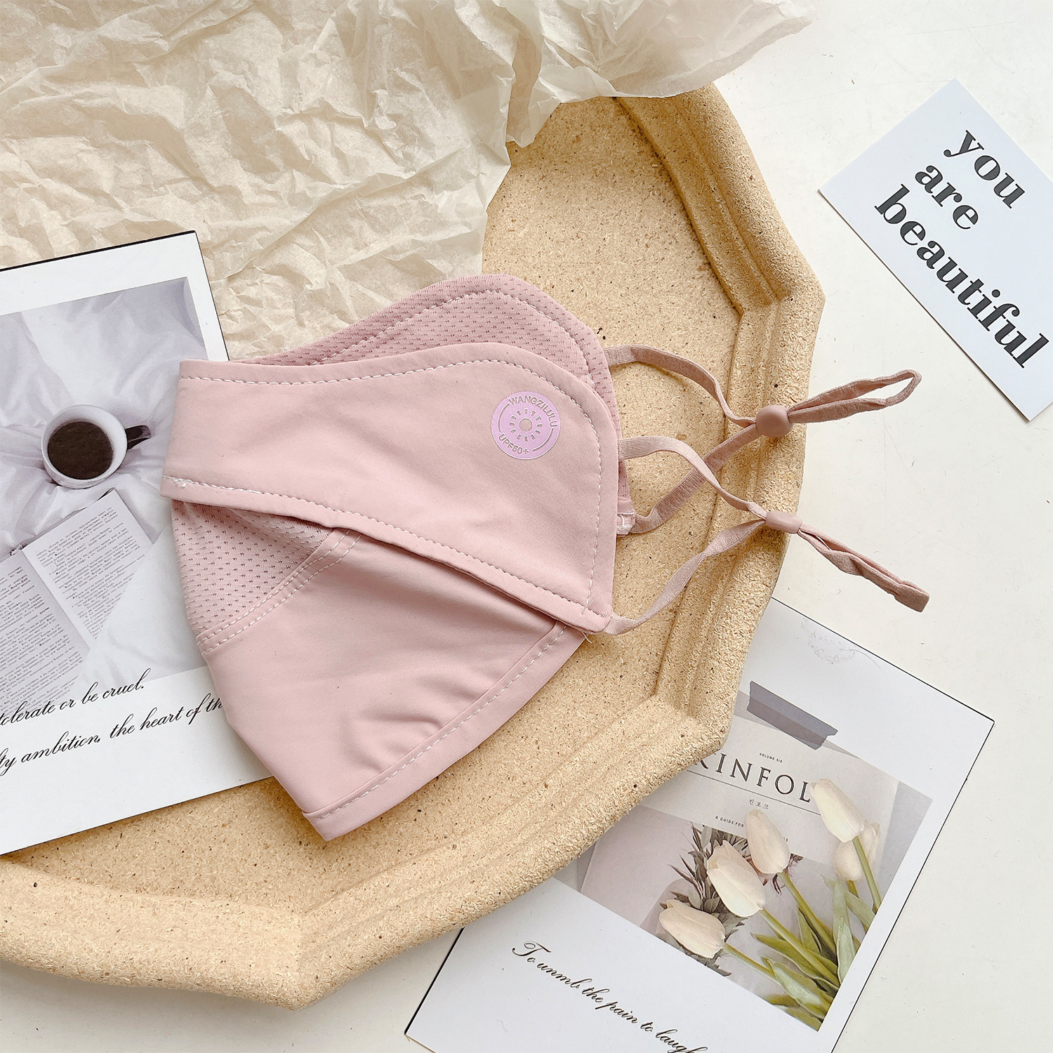 Estilo coreano máscara de cara completa de las mujeres 3D protección solar máscara de la esquina de los ojos velo de verano protección UV transpirable