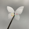 Decorations, white three dimensional shiffon hair accessory