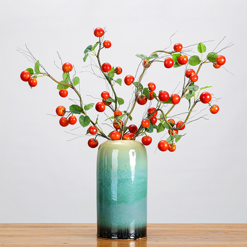 仿真果蔬西红柿番茄假果实摆件橱窗店面装饰缠绕垂吊造景花艺设计