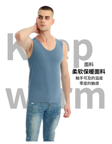 Double-sided imitation German velvet seamless warm vest for women and men plus velvet thickened patch quick-heat underwear base autumn and winter large size