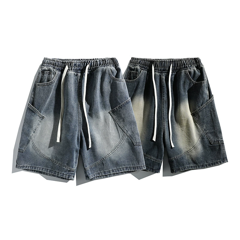 Брюки, джинсы, летние шорты, oversize, американский стиль