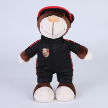 新款4s店 保时捷小熊公仔玩偶毛绒玩具 购车拌手礼物摆件娃娃礼品