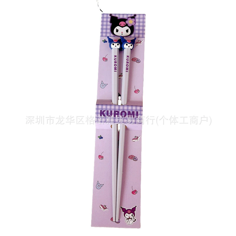 卡通 Non-slip antibacterial high quality chopsticks for elementary school students, long doll