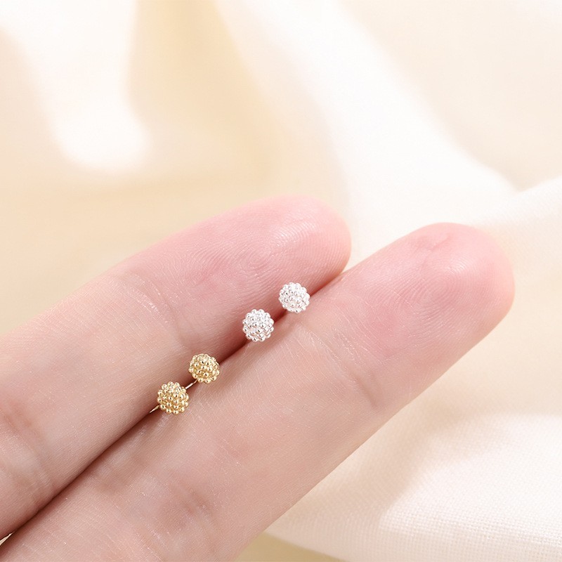 日韓學生簡約小巧精緻葵花耳釘女睡覺免摘養耳洞百搭耳飾品批發