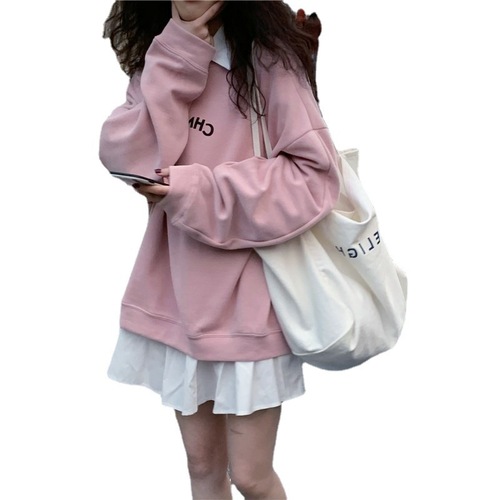 2024 Spring and Autumn New Short Figure French White Dress for Women, Design-Savvy, Unconventional Long-Sleeve A-Line Blouse Dress for Women