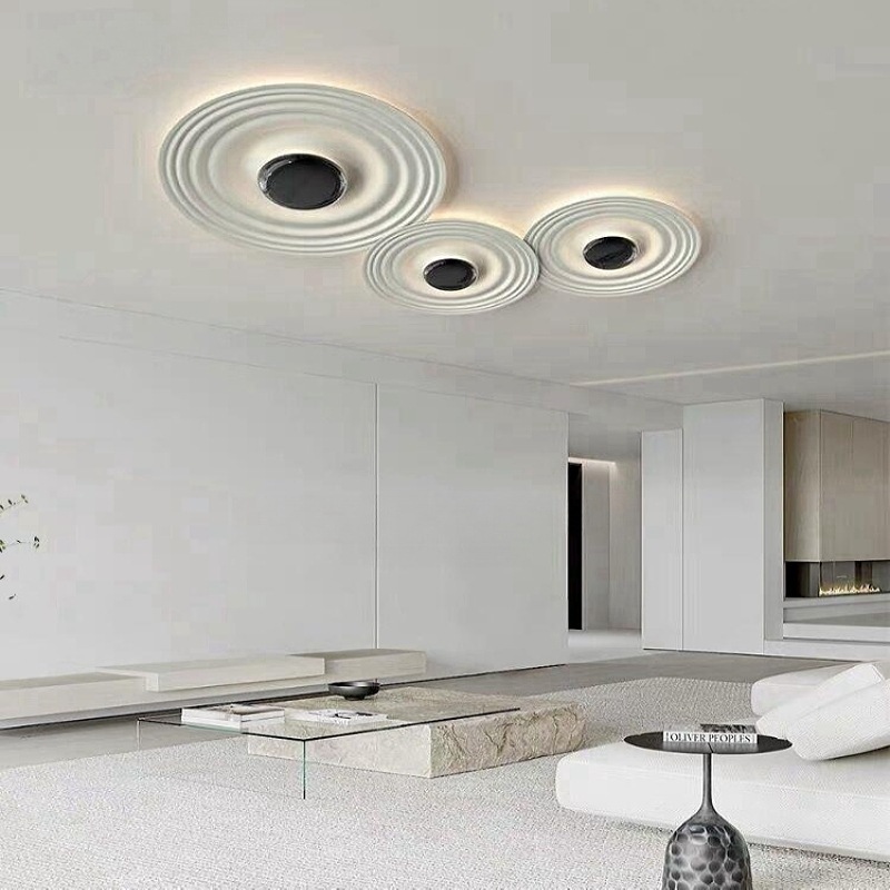 Moderno minimalista diseño de estilo crema sala de estar lámpara de techo Bauhaus creativo estudio dormitorio vestuario lámparas
