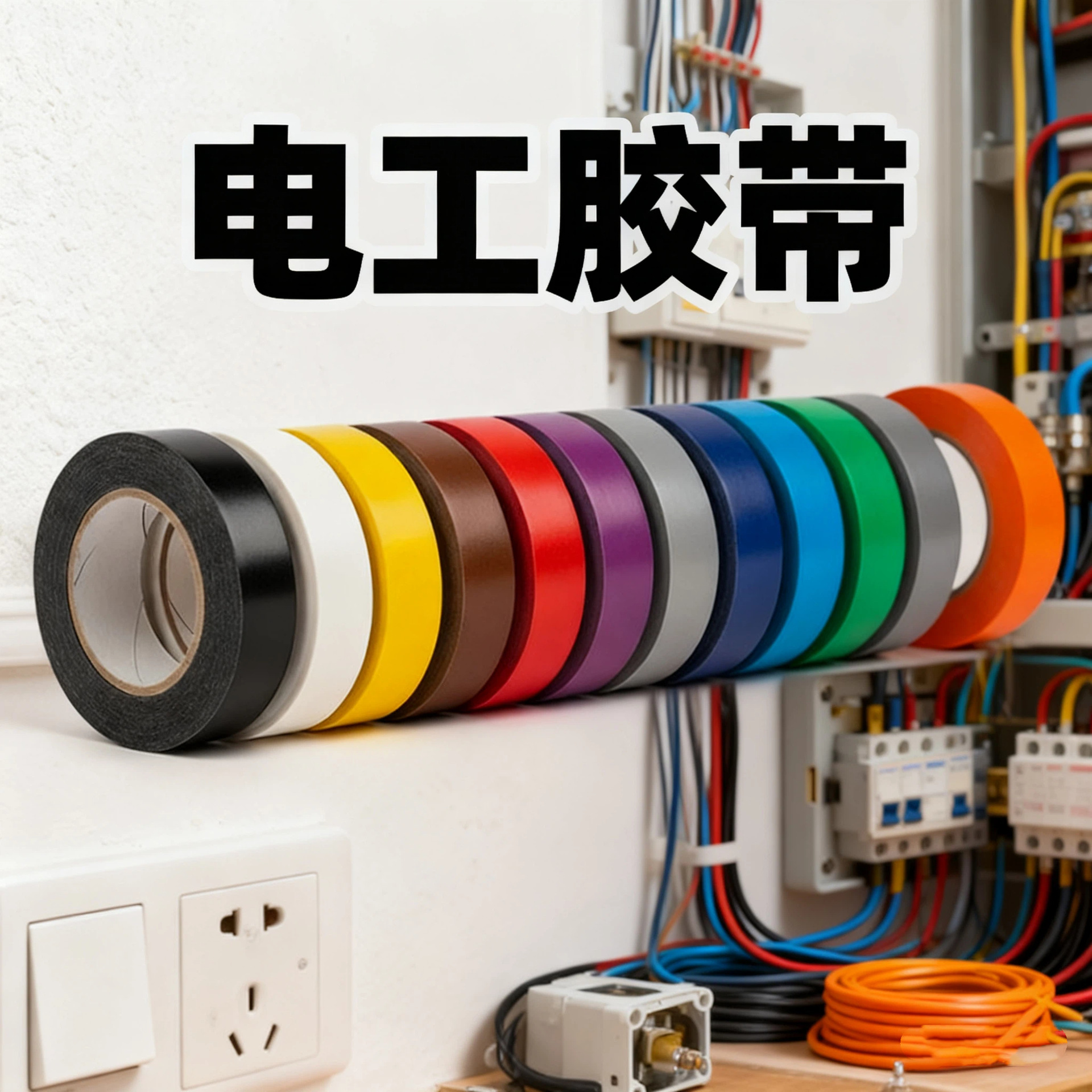 工厂直销防水高粘力黑色电工绝缘胶带精选绝缘布胶带