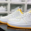 White and yellow stitching