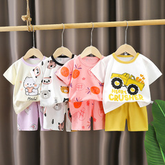 子供用半袖セット純綿夏新作男児夏服赤ちゃんtシャツ女児服薄手子供服
