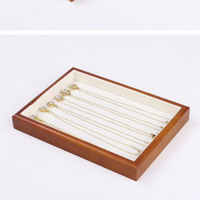 138g Weight Jewelry Rack, Jewelry Boxes Classification 1 Piece Quantity solid wood, Flannel Material Solid Color Pattern Simple Style Style Simple Style Solid Color Solid Wood Flannel Jewelry Rack Jewelry Boxes 6